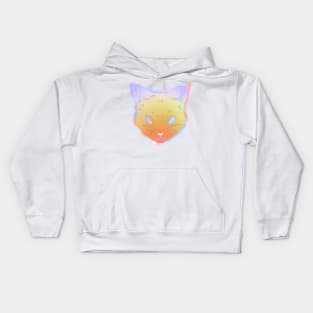 Prismatic iridescent kitty cat Kids Hoodie